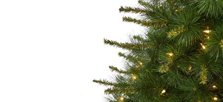 5ft. Pre-Lit New England Pine Artificial Christmas Tree in Green by Bellanest