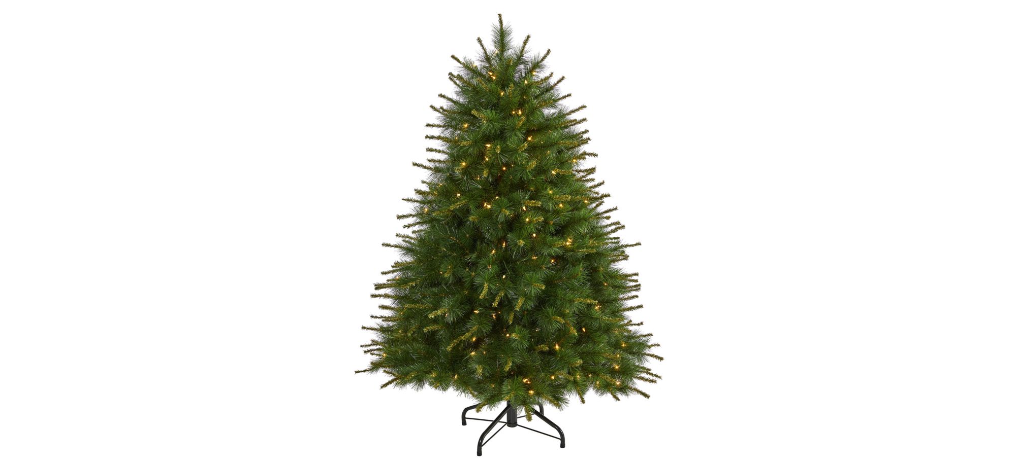 5ft. Pre-Lit New England Pine Artificial Christmas Tree in Green by Bellanest