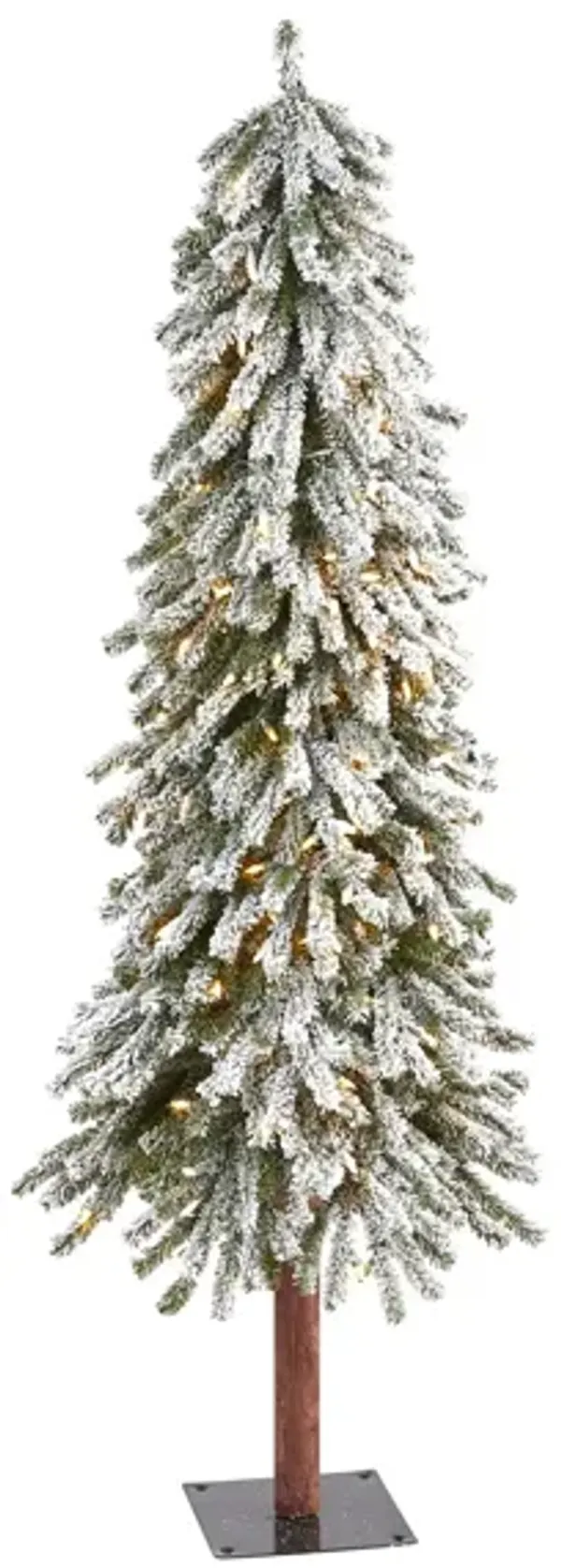 5ft. Pre-Lit Flocked Grand Alpine Artificial Christmas Tree