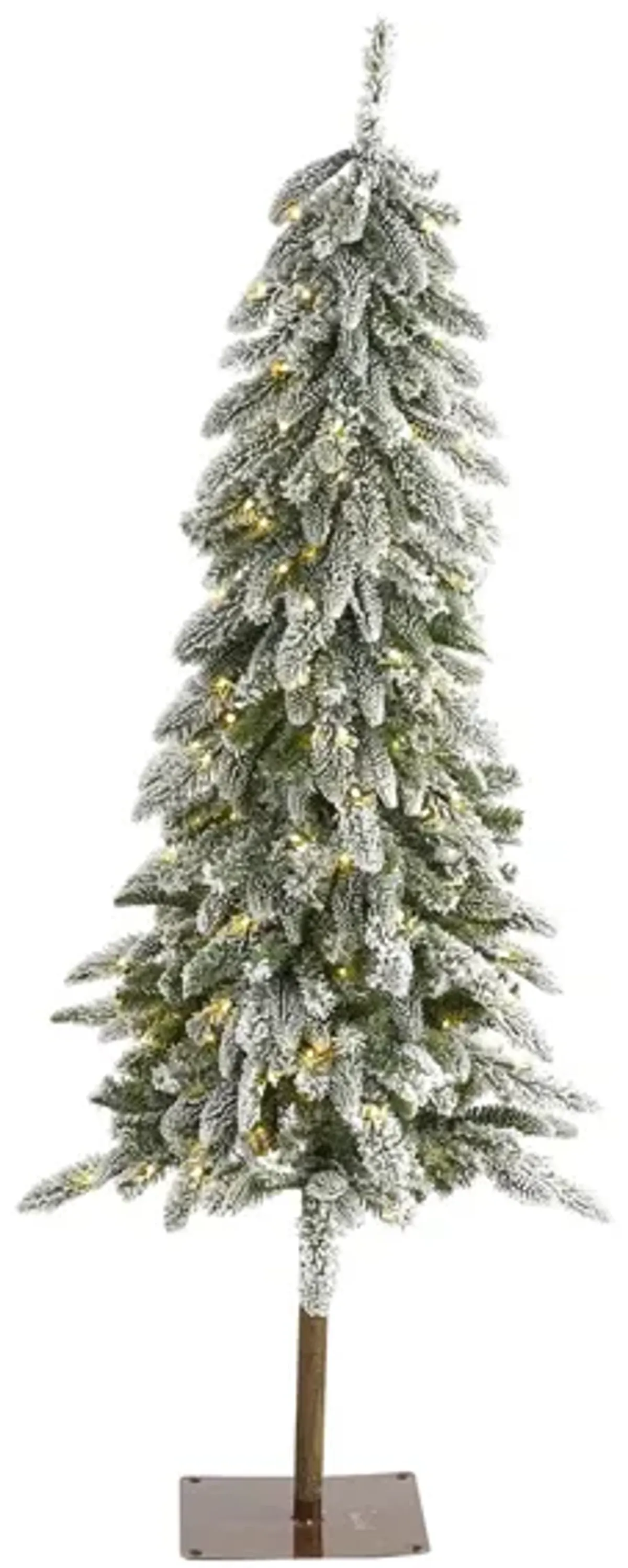 5.5ft. Pre-Lit Flocked Washington Alpine Christmas Artificial Tree