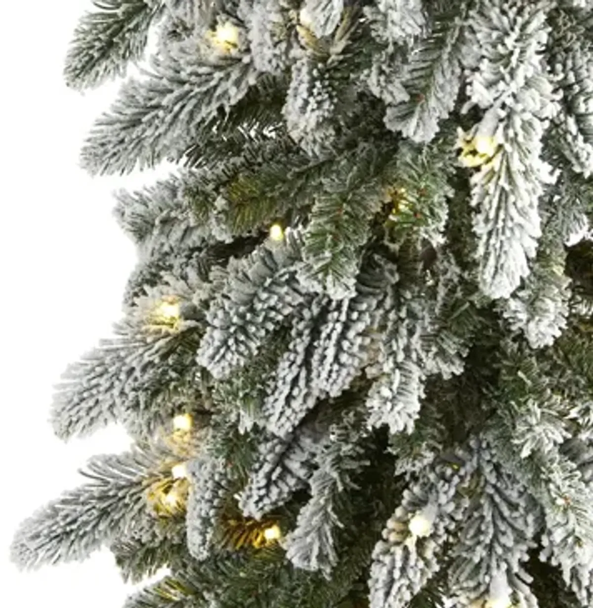 7.5ft. Pre-Lit Flocked Washington Alpine Christmas Artificial Tree