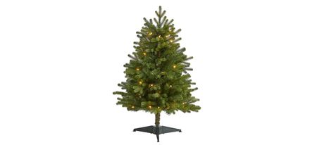 3ft. Pre-Lit Washington Fir Artificial Christmas Tree in Green by Bellanest