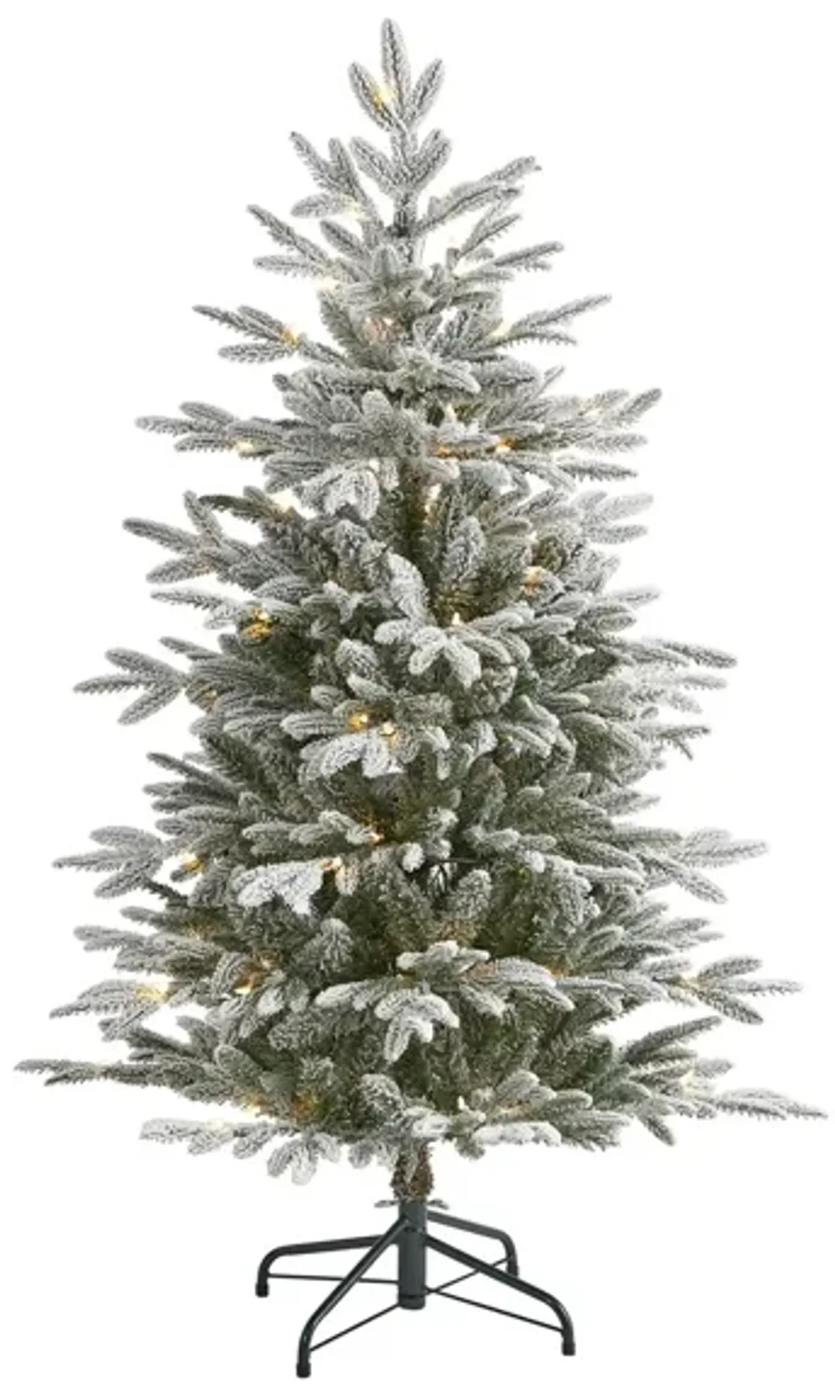 4.5ft. Pre-Lit Flocked Manchester Spruce Artificial Christmas Tree