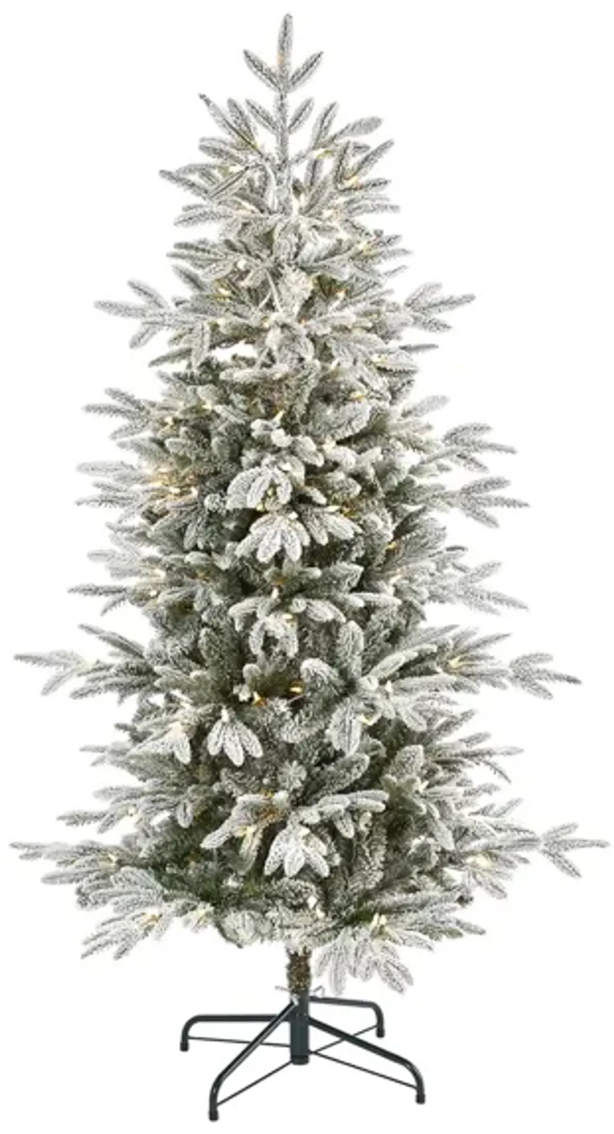 5.5ft. Pre-Lit Flocked Manchester Spruce Artificial Christmas Tree