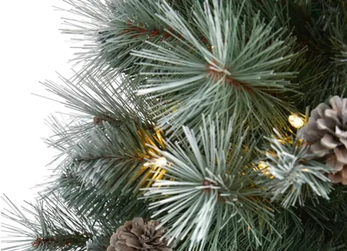 3ft. Pre-Lit Frosted Tip British Columbia Mountain Pine Artificial Christmas Tree