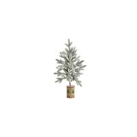 28in. Flocked Christmas Artificial Tree in Green by Bellanest