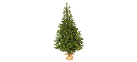5ft. Pre-Lit Fraser Fir Artificial Christmas Tree in Green by Bellanest