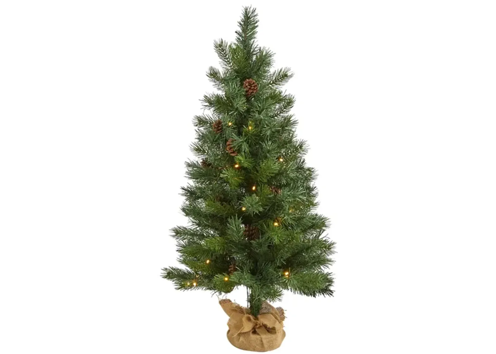 3ft. Pre-Lit Fraser Fir Artificial Christmas Tree in Green by Bellanest