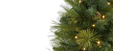 5ft. Pre-Lit North Carolina Mixed Pine Artificial Christmas Tree in Green by Bellanest