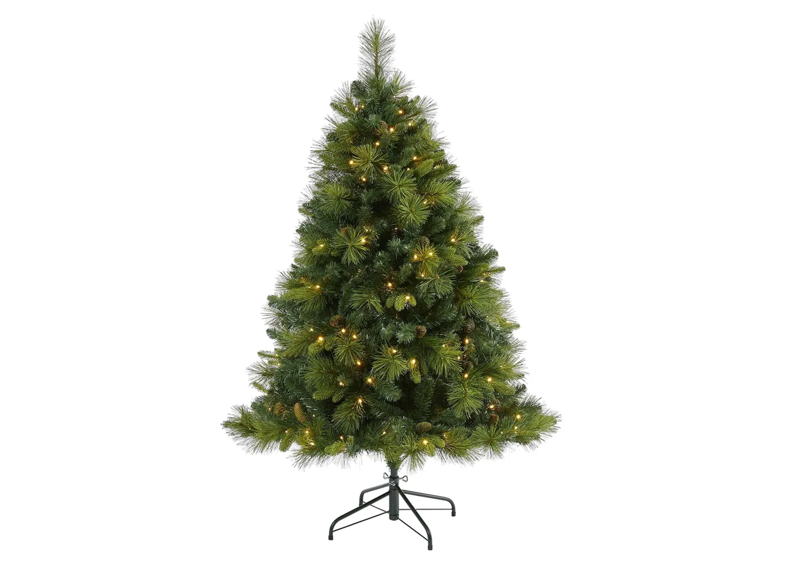 5ft. Pre-Lit North Carolina Mixed Pine Artificial Christmas Tree in Green by Bellanest