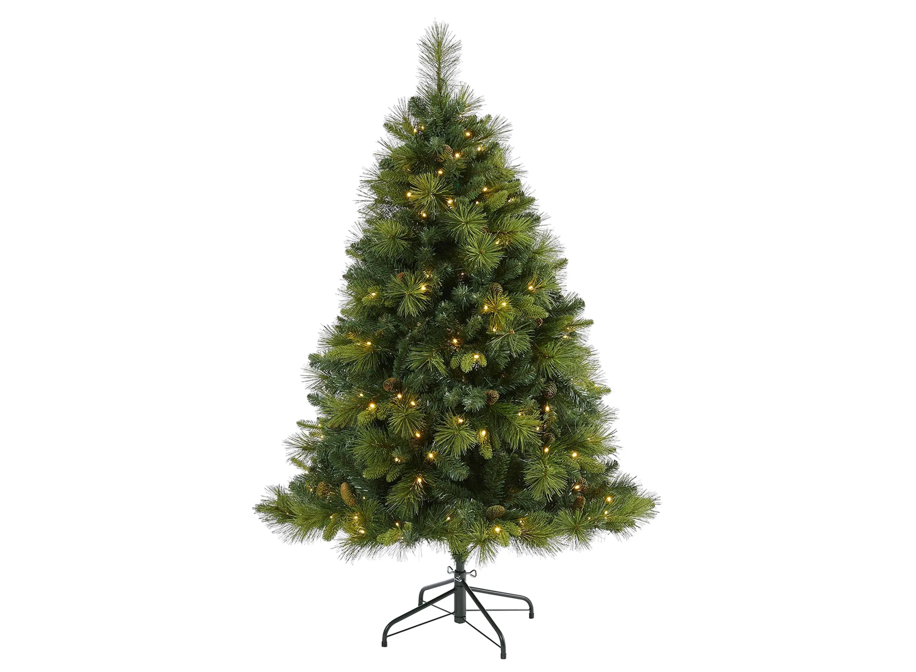 5ft. Pre-Lit North Carolina Mixed Pine Artificial Christmas Tree in Green by Bellanest