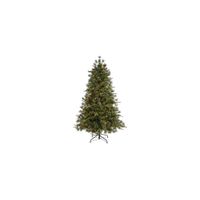 6ft. Pre-Lit Snowed Tipped Clermont Mixed Pine Artificial Christmas Tree in Green by Bellanest