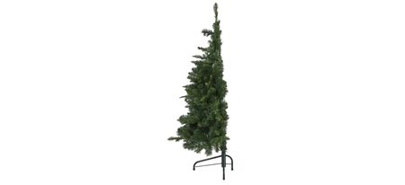 4ft. Pre-Lit Grand Teton Spruce Flat Back Artificial Christmas Tree in Green by Bellanest
