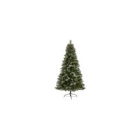 7ft. Snowed French Alps Mountain Pine Artificial Christmas Tree in Green by Bellanest