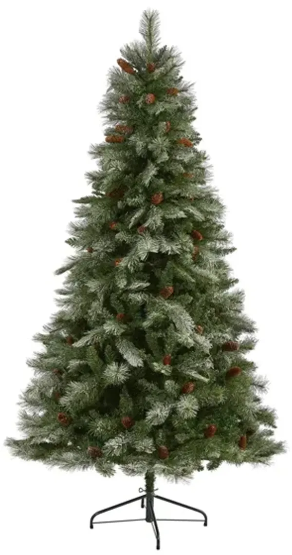 7ft. Snowed French Alps Mountain Pine Artificial Christmas Tree