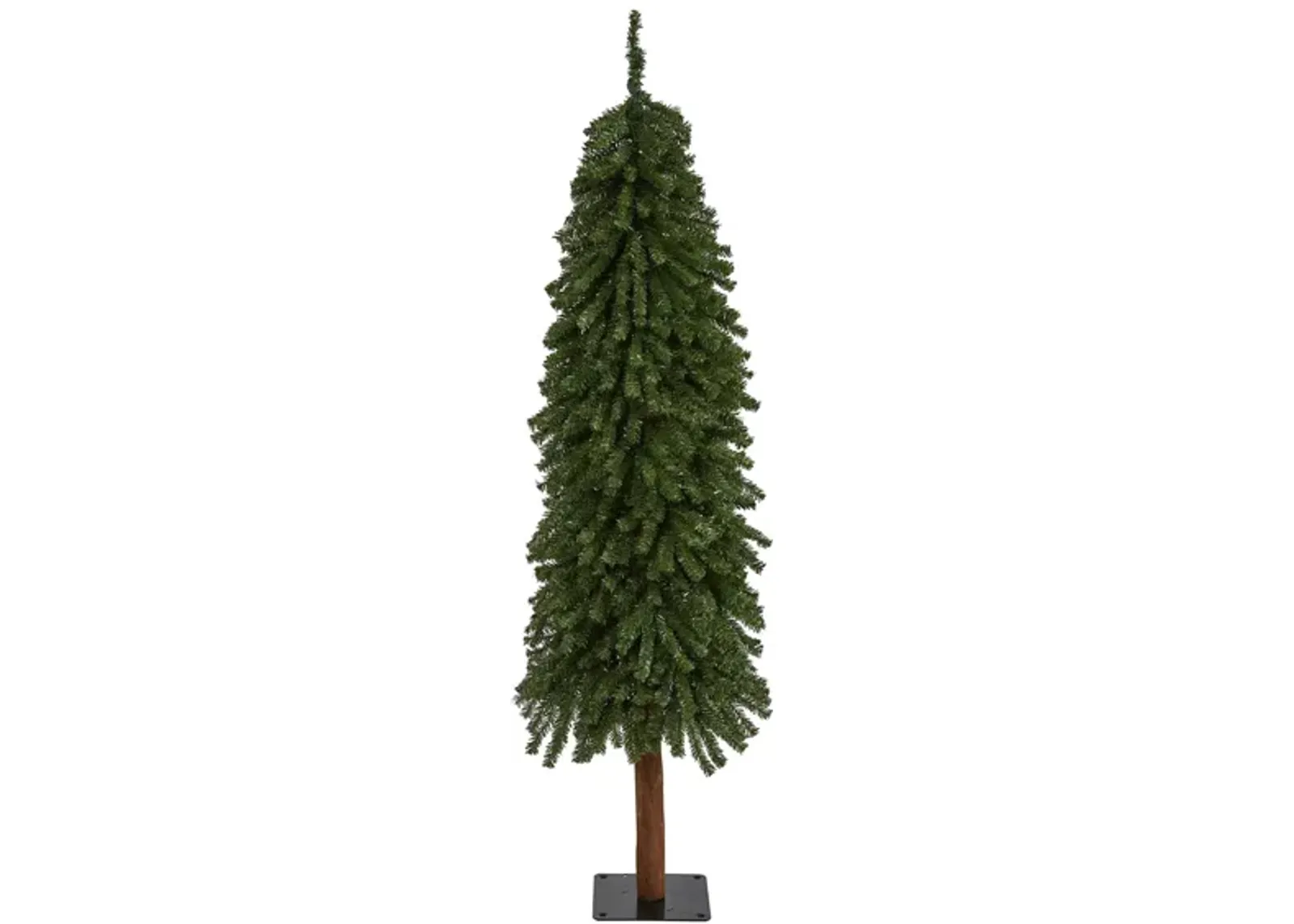 5ft. Grand Alpine Artificial Christmas Tree on Natural Trunk in Green by Bellanest