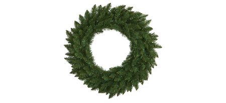 24in. Pre-Lit Green Pine Artificial Christmas Wreath in Green by Bellanest