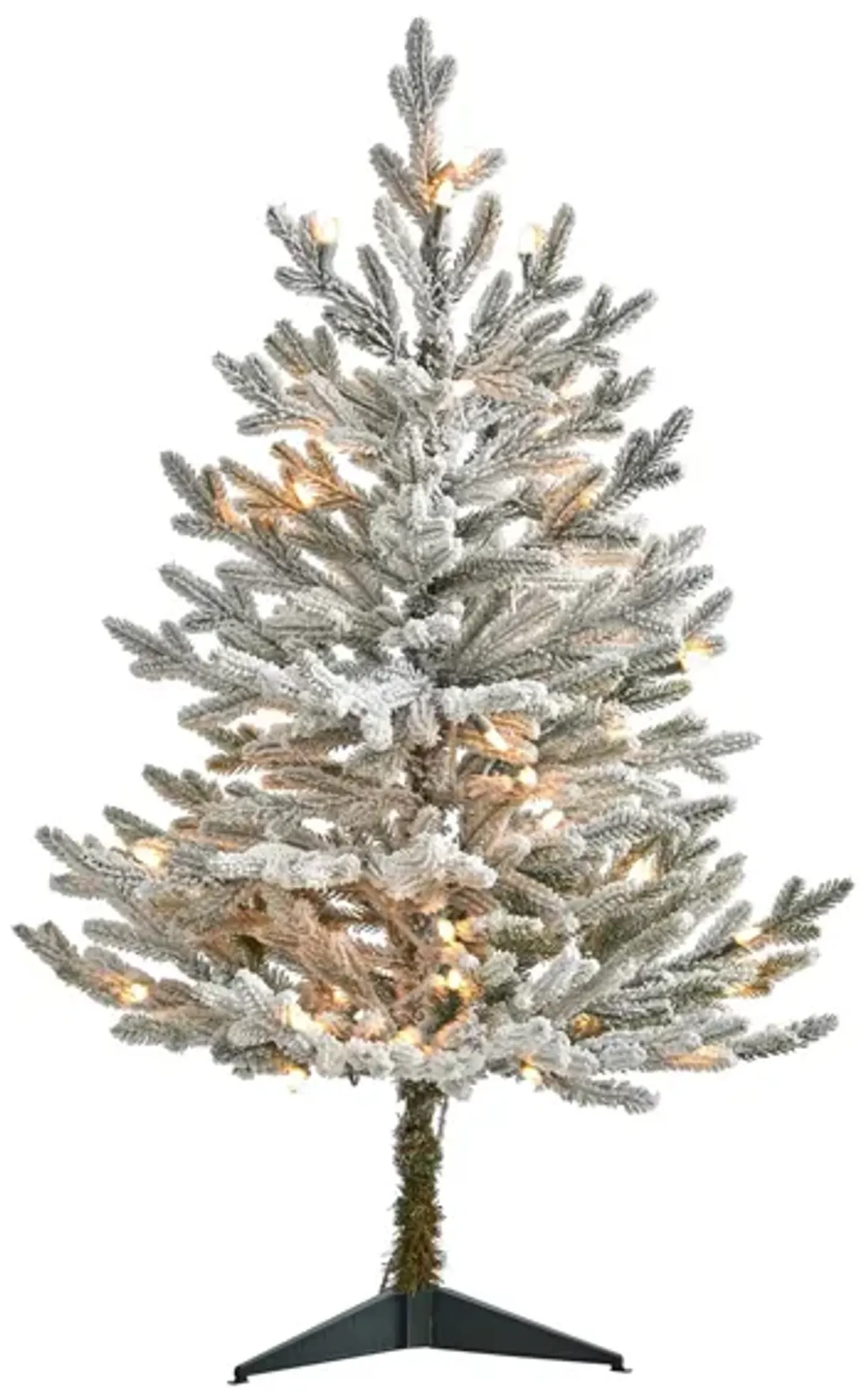 3ft. Pre-Lit Flocked Fraser Fir Artificial Christmas Tree