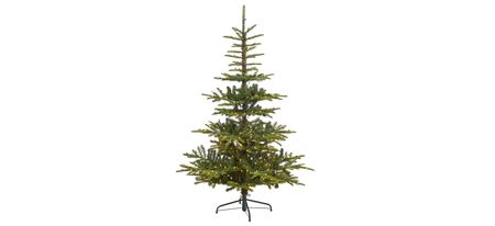 6ft. Pre-Lit Layered Washington Spruce Artificial Christmas Tree in Green by Bellanest