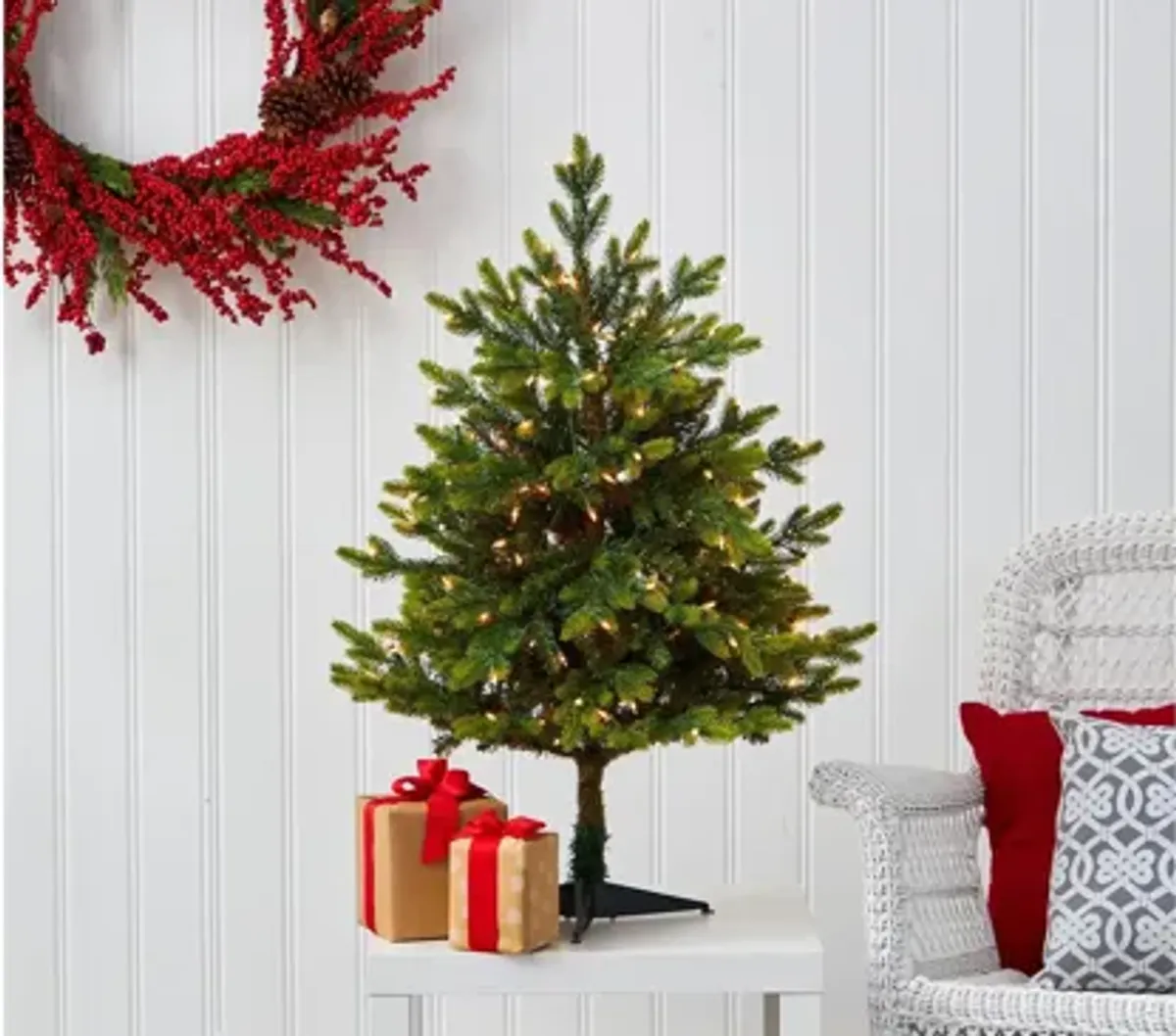 3ft. Pre-Lit North Carolina Fir Artificial Christmas Tree