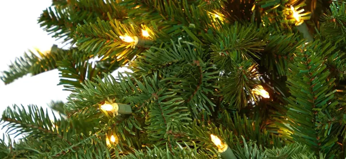 8ft. Pre-Lit South Carolina Fir Artificial Christmas Tree