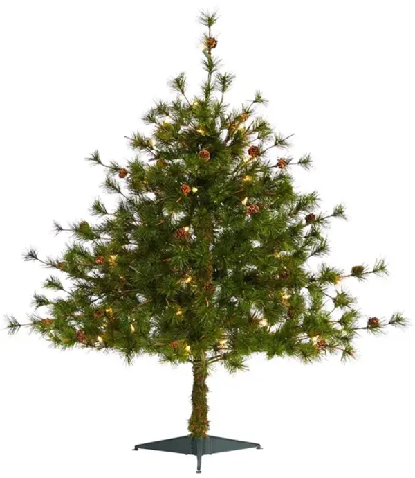 3ft. Pre-Lit Colorado Mountain Pine Artificial Christmas Tree
