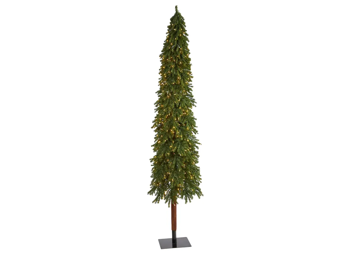 9ft. Pre-Lit Grand Alpine Artificial Christmas Tree in Green by Bellanest