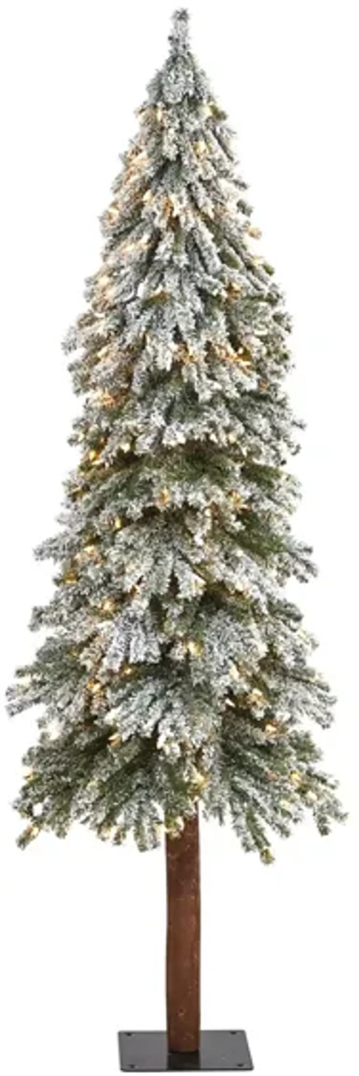 6ft. Pre-Lit Flocked Grand Alpine Artificial Christmas Tree