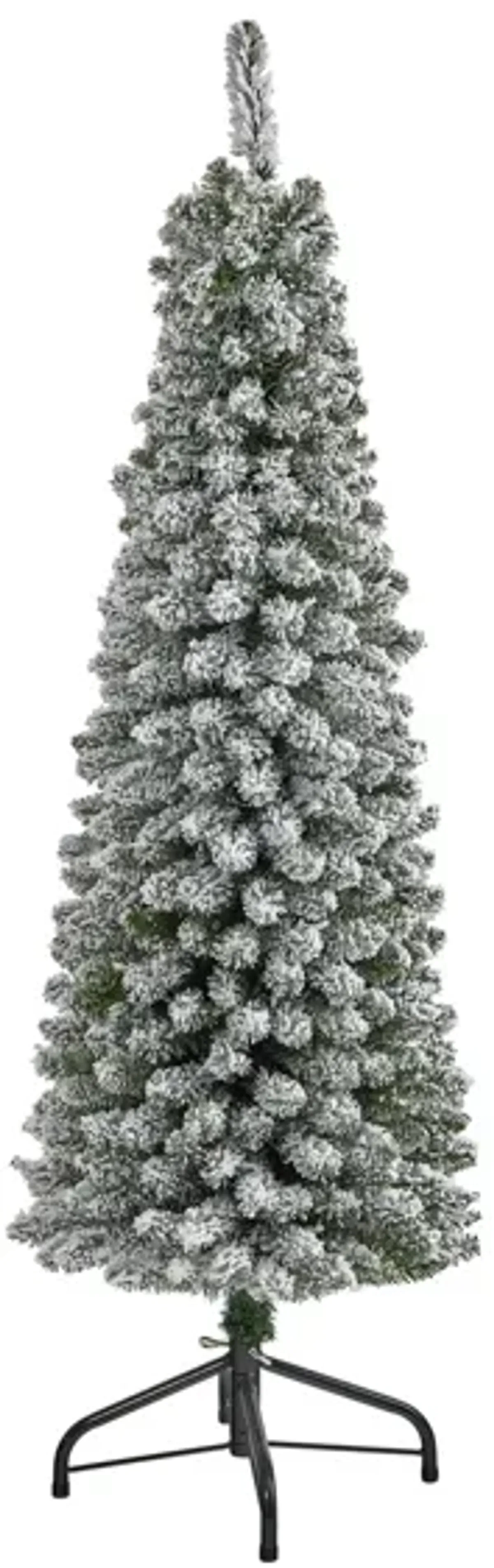 5ft. Flocked Pencil Artificial Christmas Tree