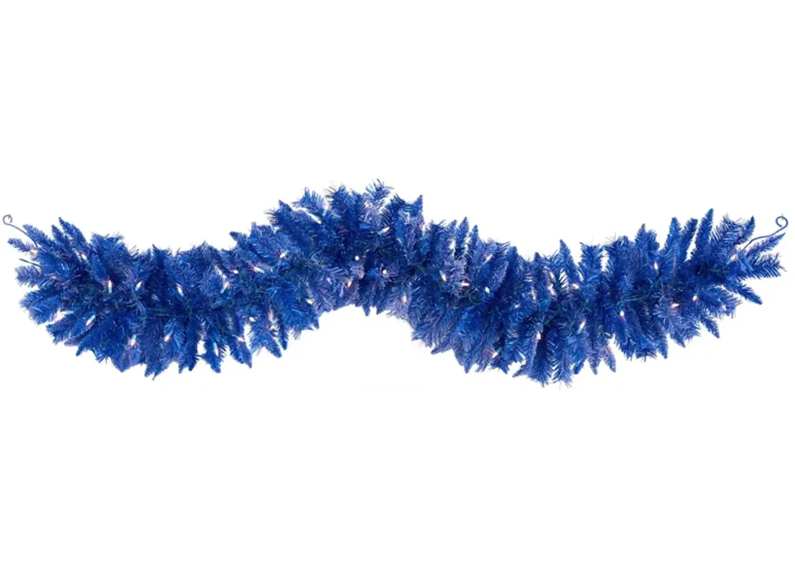 6ft. Pre-Lit Blue Artificial Christmas Garland in Blue by Bellanest