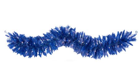 6ft. Pre-Lit Blue Artificial Christmas Garland in Blue by Bellanest