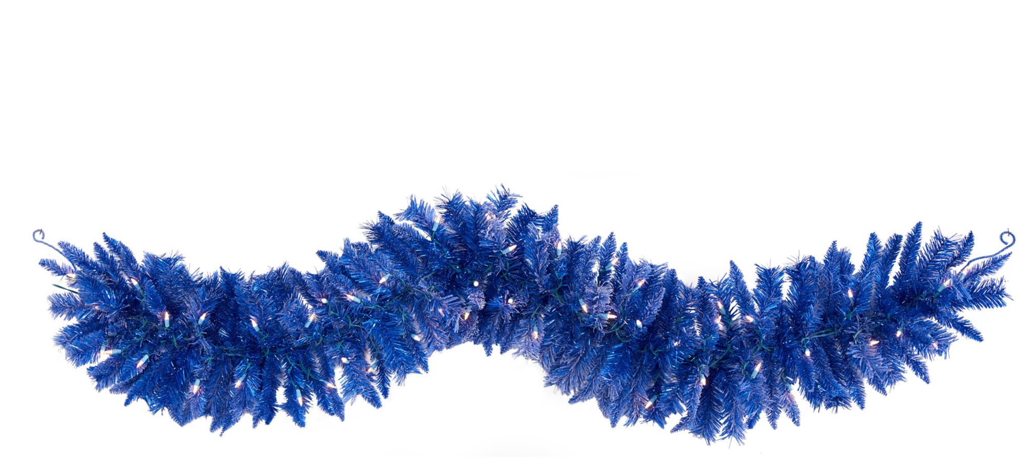 6ft. Pre-Lit Blue Artificial Christmas Garland in Blue by Bellanest