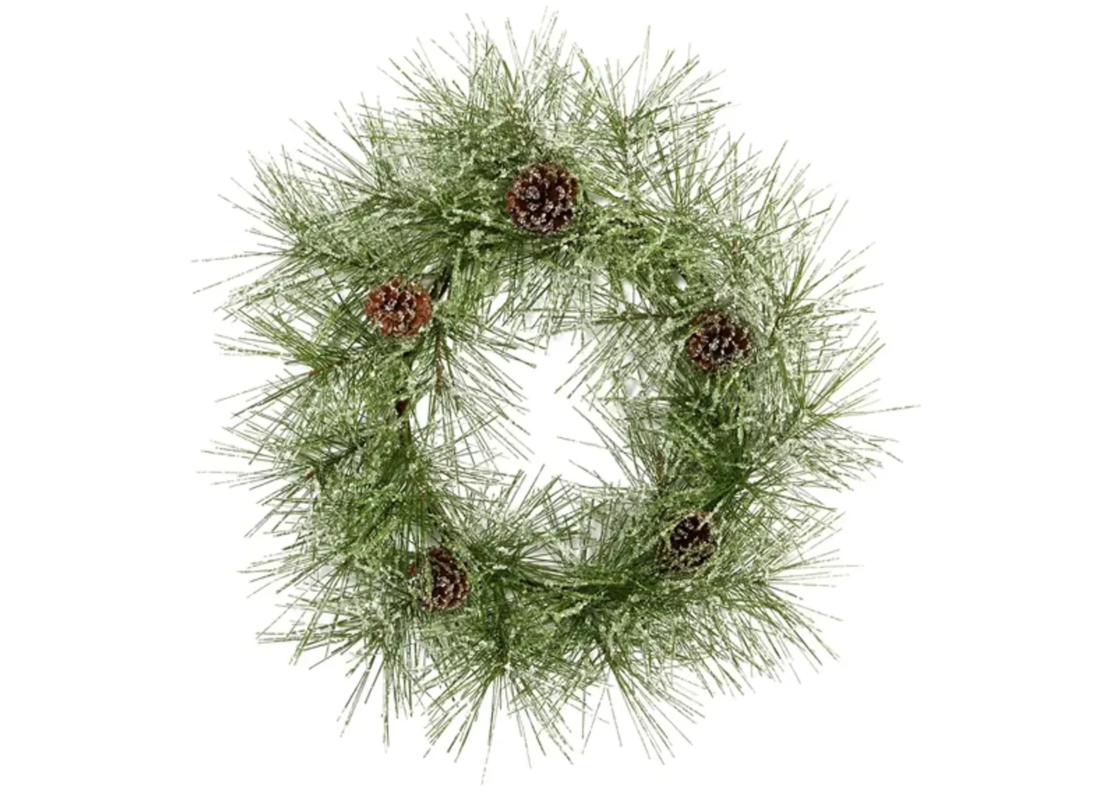 24in. Iced Pine Artificial Wreath