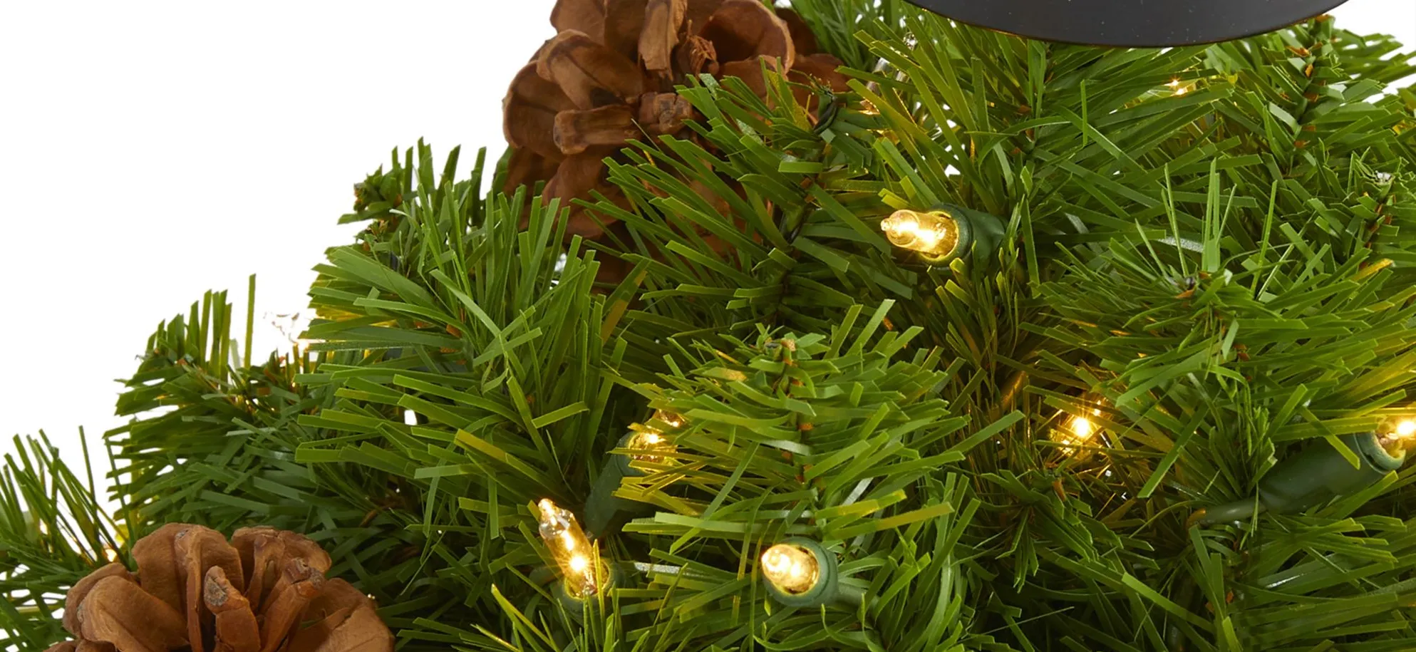 16in. Christmas Pine Candelabrum in Green by Bellanest