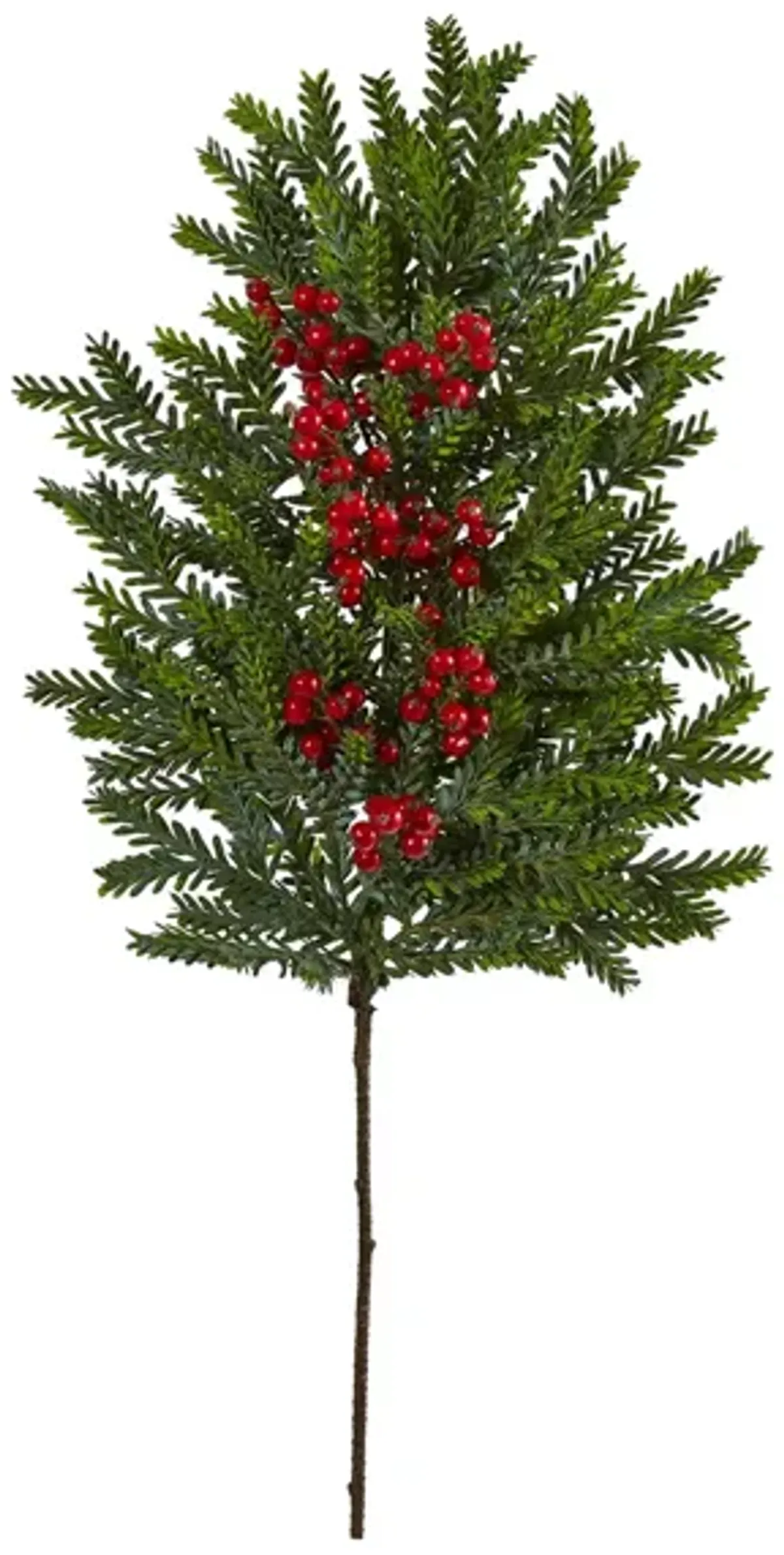 34in. Pine and Berries Artificial Hanging Plant: Set of 3 in Green by Bellanest