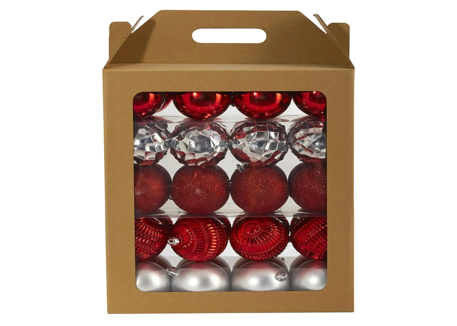 Shatterproof Christmas Tree Ornaments: Set of 40 in Red by Bellanest