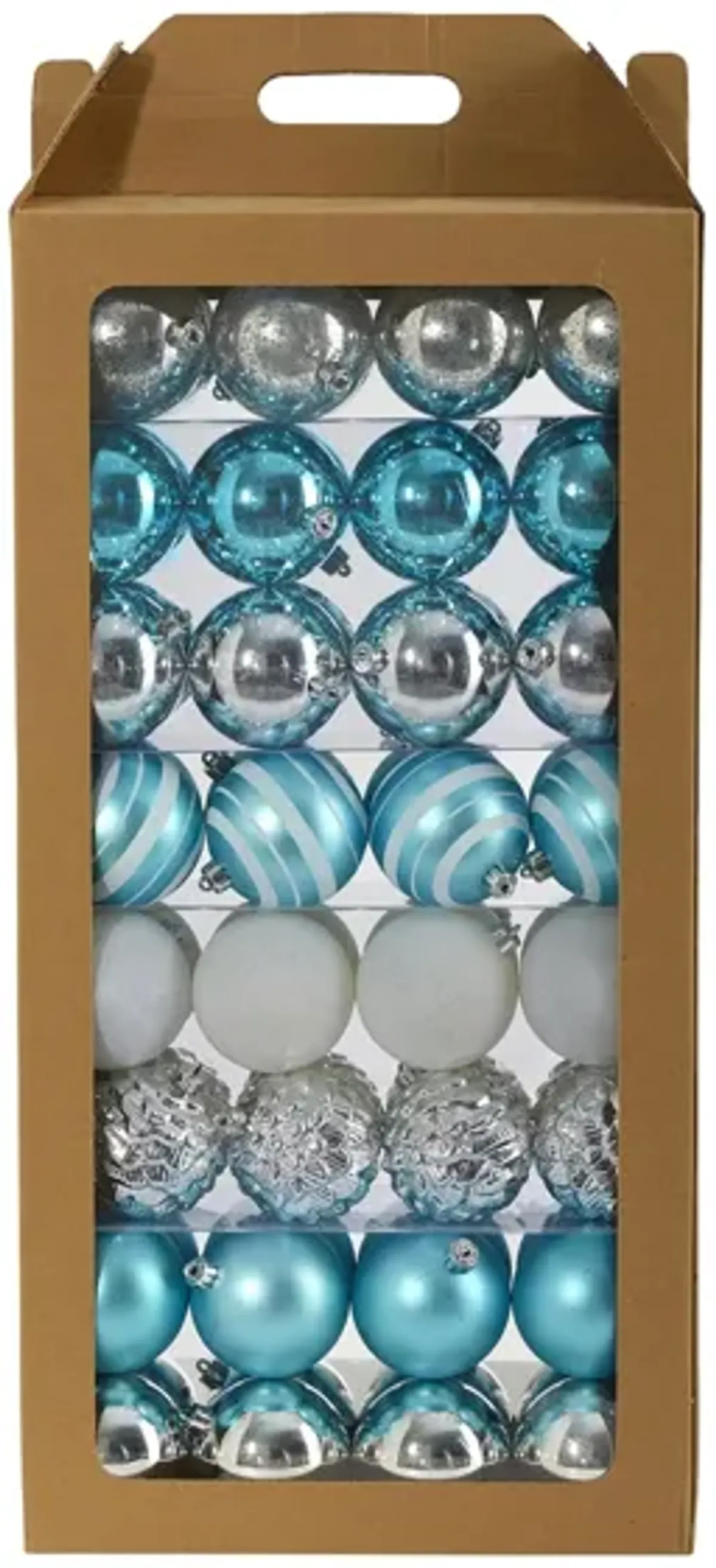 Shatterproof Christmas Tree Ornaments: Set of 64 in Blue by Bellanest