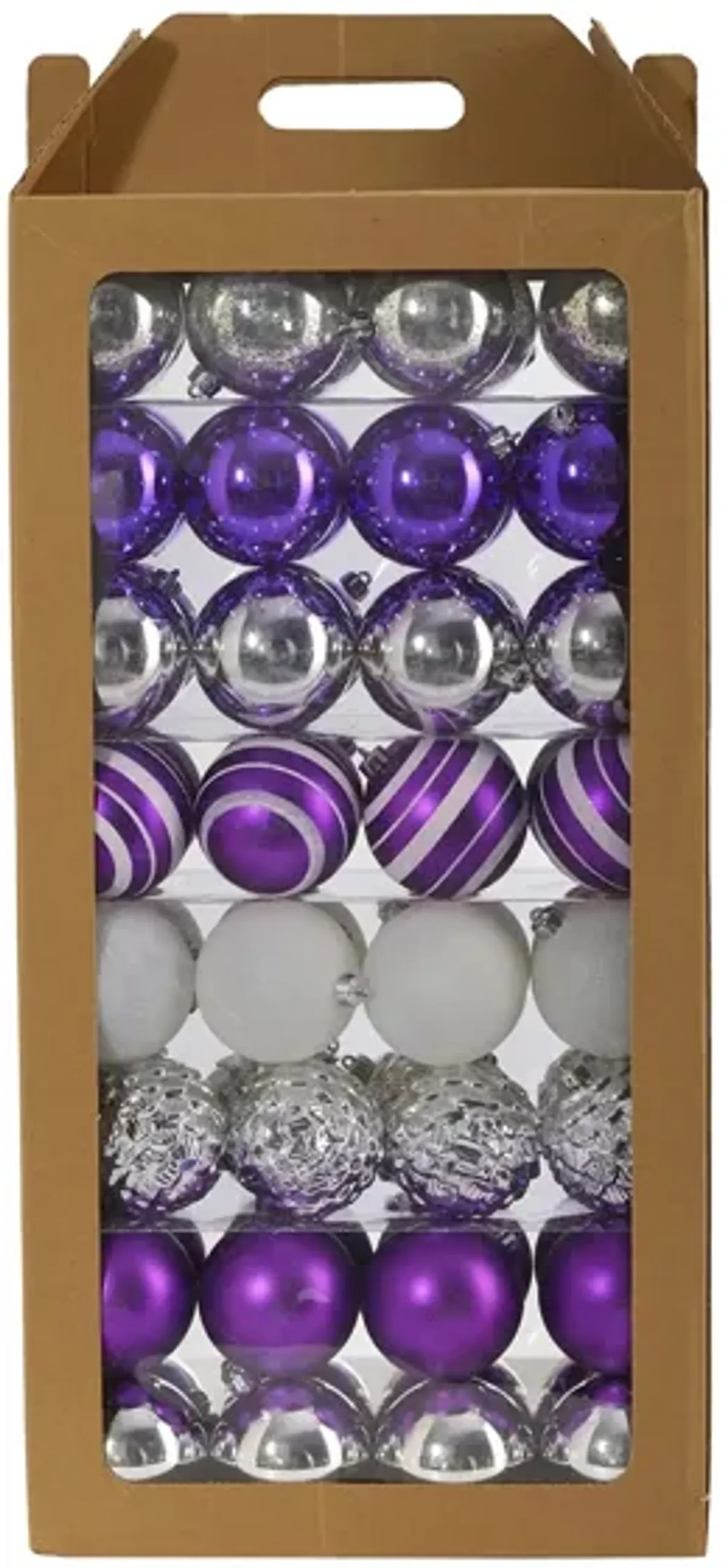 Shatterproof Christmas Tree Ornaments: Set of 64