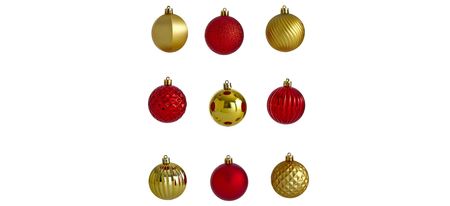 Shatterproof Christmas Tree Ornaments: Set of 101 in Red by Bellanest