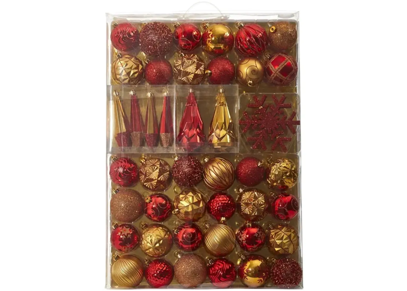 Shatterproof Christmas Tree Ornaments: Set of 52 in Red by Bellanest