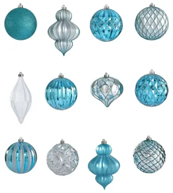 Lux Shatterproof Christmas Tree Ornaments: Set of 12