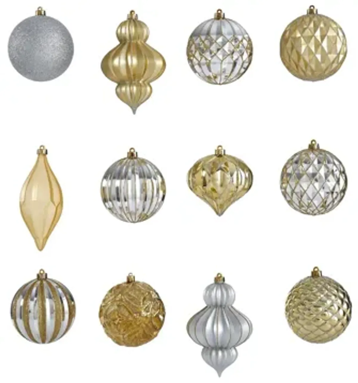 Lux Shatterproof Christmas Tree Ornaments: Set of 12