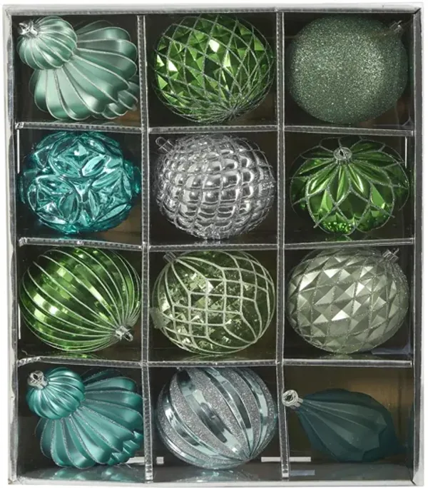 Lux Shatterproof Christmas Tree Ornaments: Set of 12