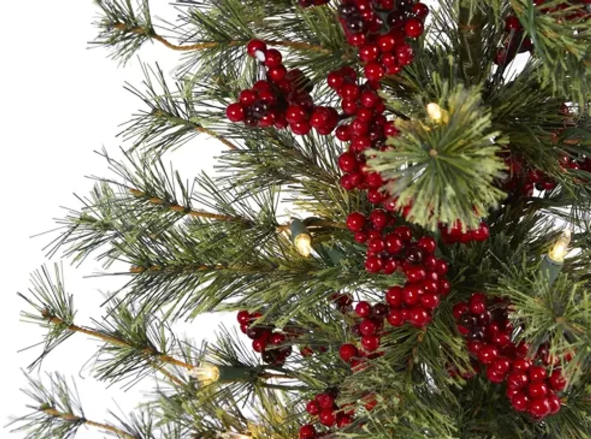 4ft. Pre-Lit Berry and Pine Artificial Christmas Tree