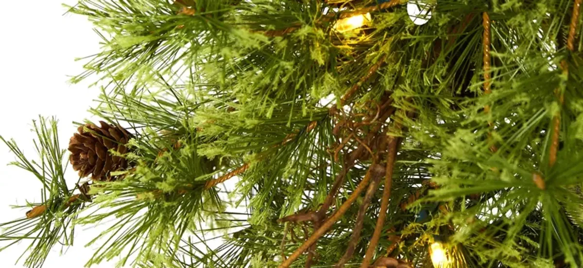 4ft. Pre-Lit Wyoming Alpine Artificial Christmas Tree