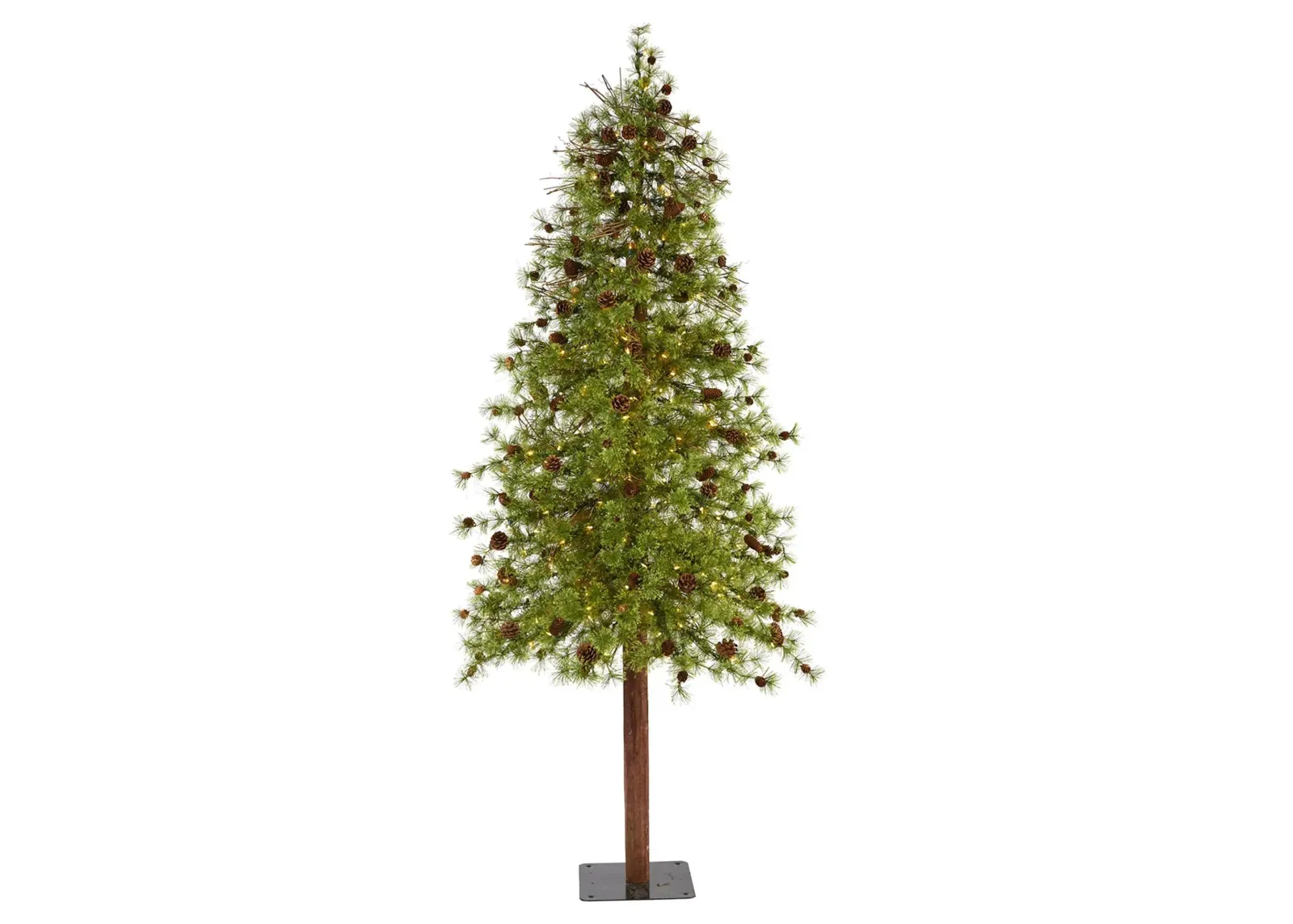 8ft. Pre-Lit Wyoming Alpine Artificial Christmas Tree in Green by Bellanest