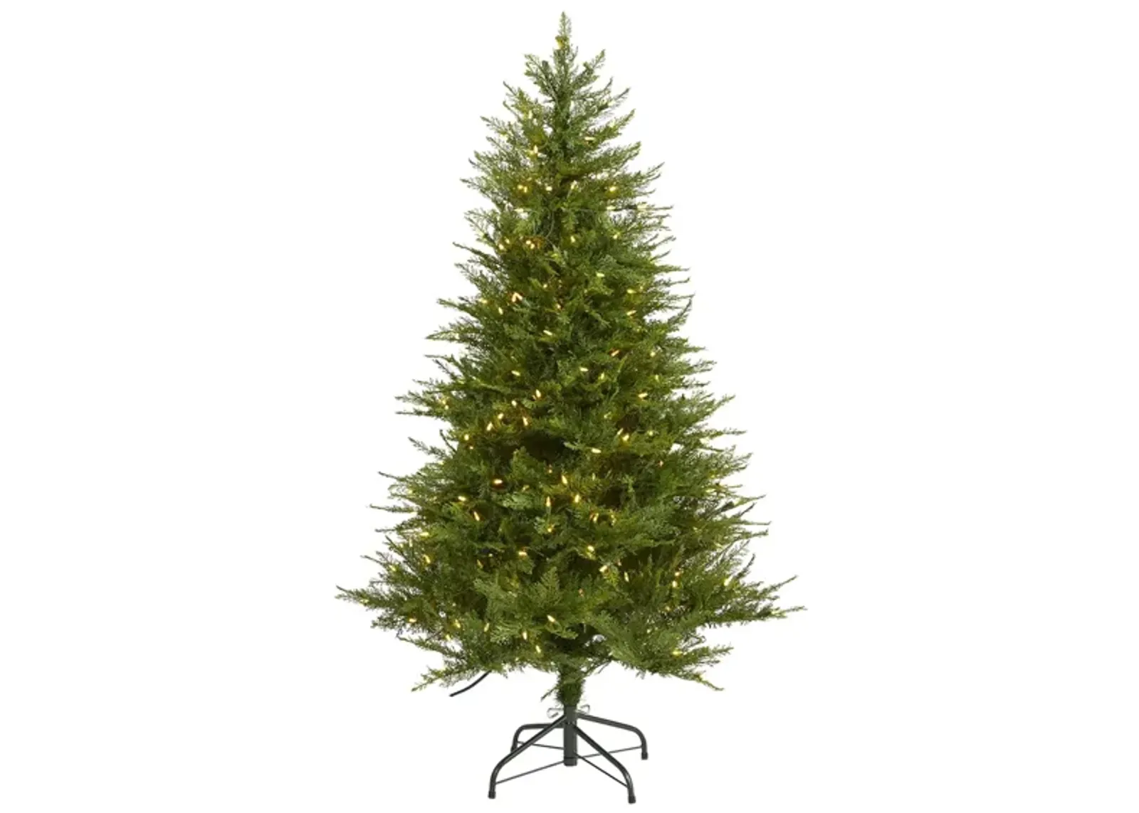 5ft. Pre-Lit Wisconsin Fir Artificial Christmas Tree in Green by Bellanest