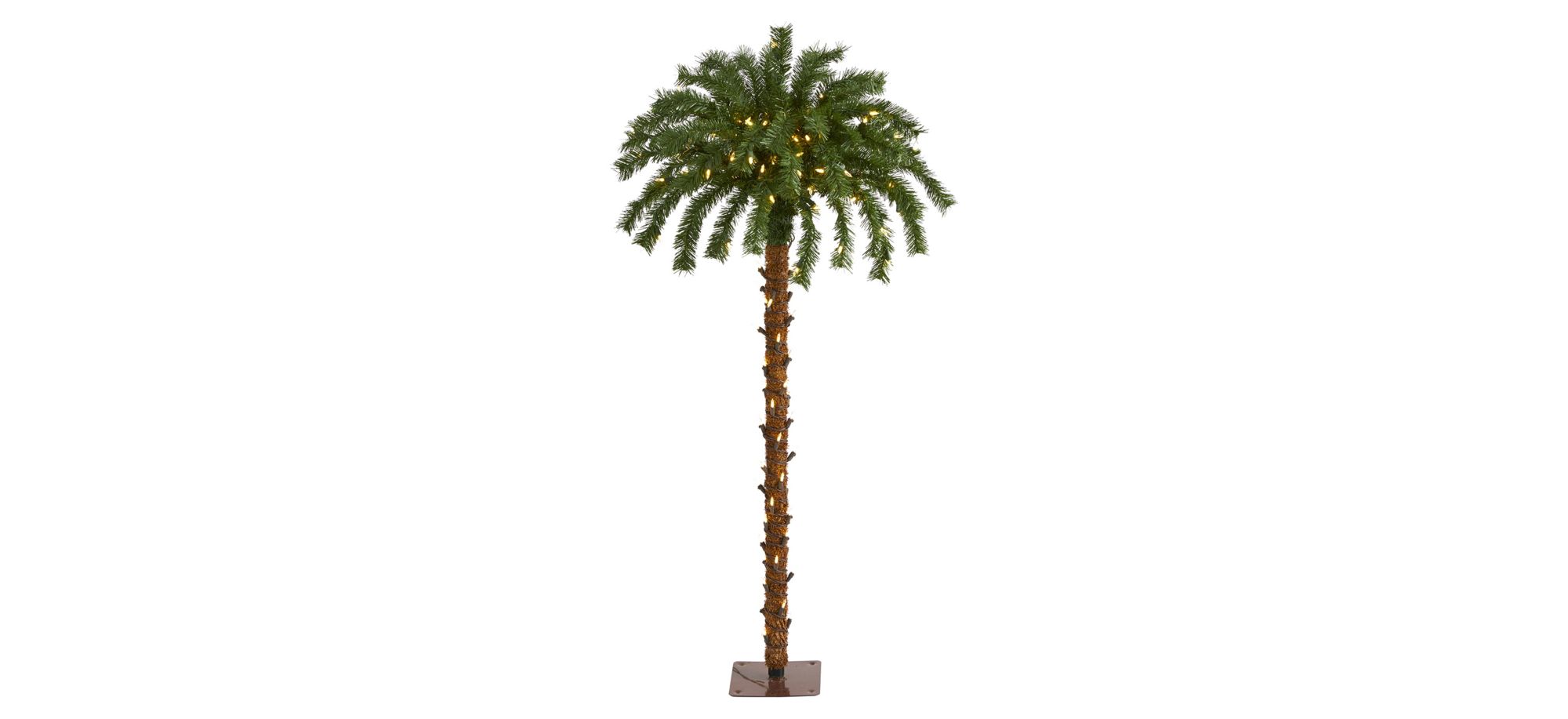 4ft. Pre-Lit Christmas Palm Artificial Tree in Green by Bellanest