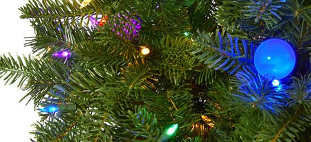 6.5ft. Pre-Lit Montana Mountain Fir Artificial Christmas Tree in Green by Bellanest