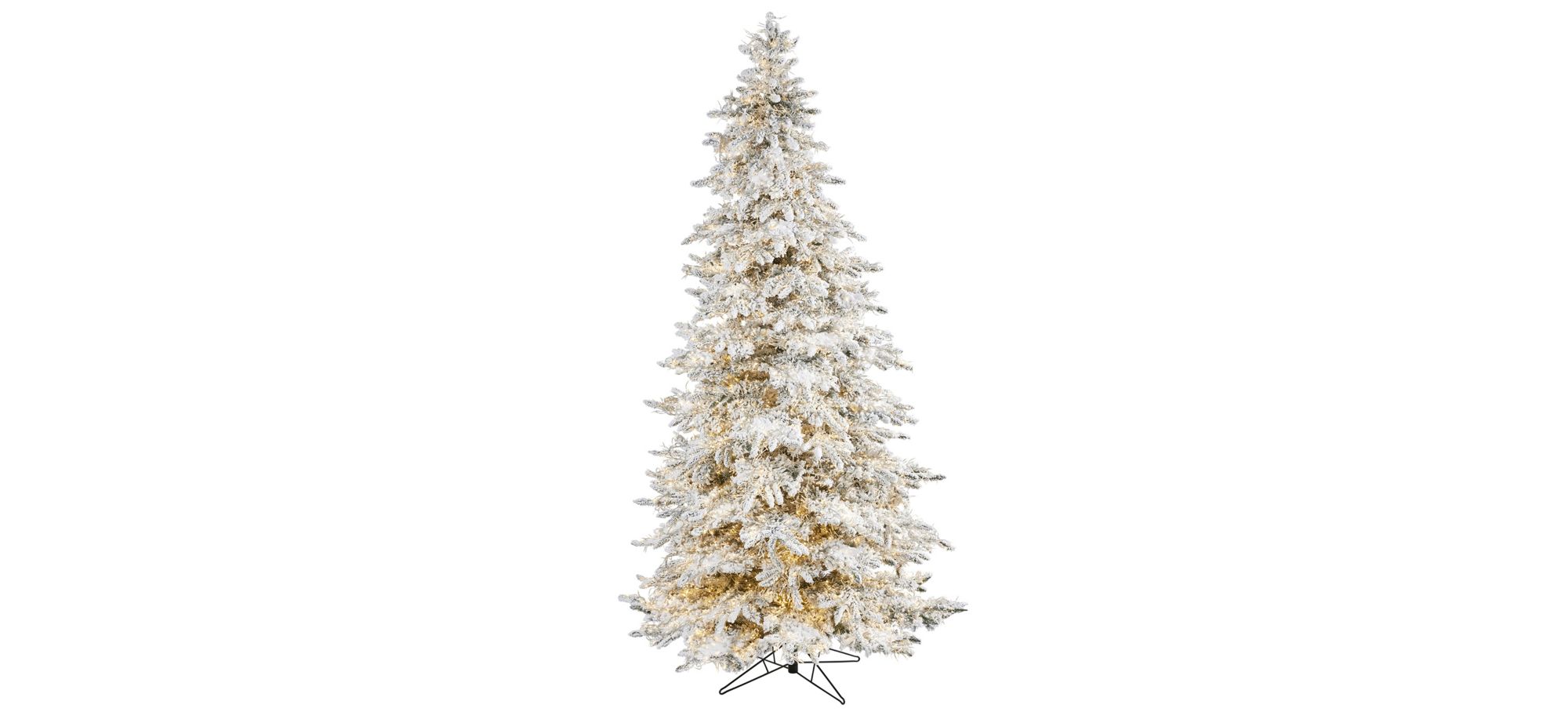 9ft. Pre-Lit Flocked Grand Northern Rocky Fir Artificial Christmas Tree in White by Bellanest